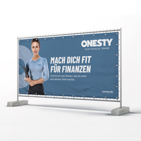 Promotion-Banner für Bauzäune