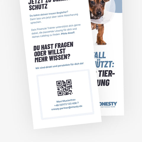 Flyer – Aufkleber für die Rückseite (50 Stück)