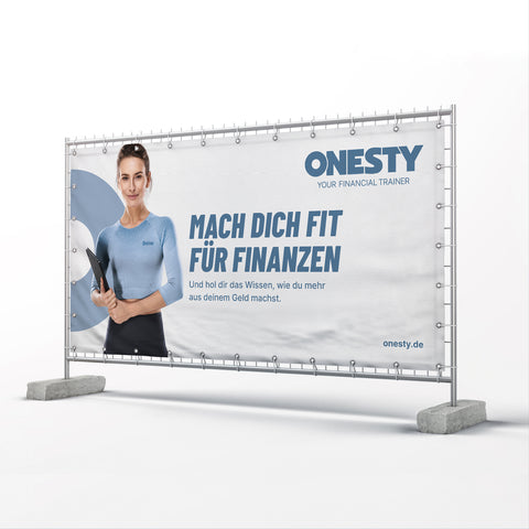 Promotion-Banner für Bauzäune