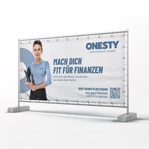 Promotion-Banner für Bauzäune